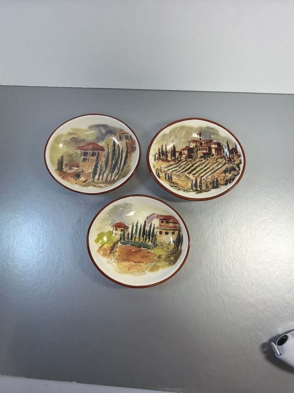 Williams-Sonoma Tuscan Landscape Dipping Bowls, Set of 3, 4.5"